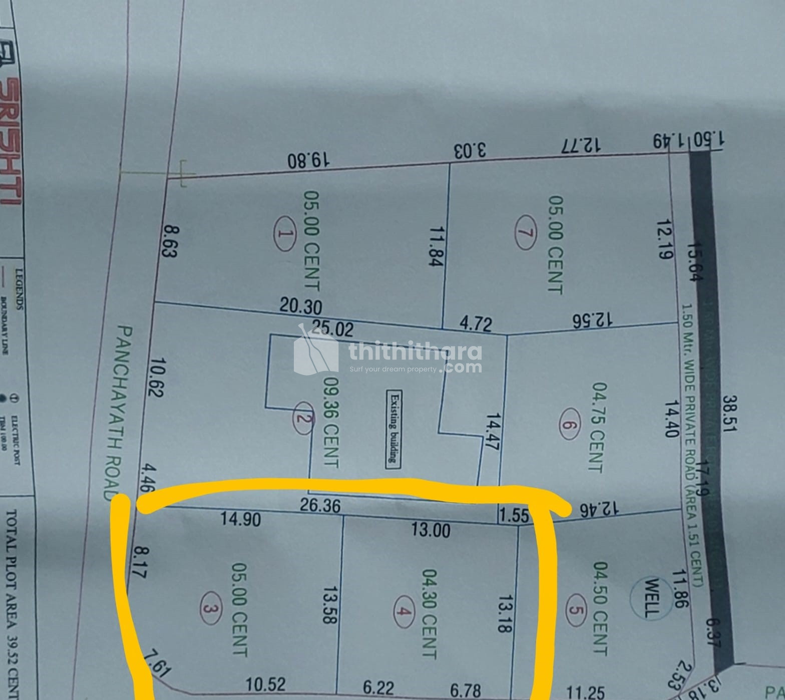 Residential land for sale at Thottara Road Ernakulam
